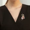 Peach Blossom Flower Brooch