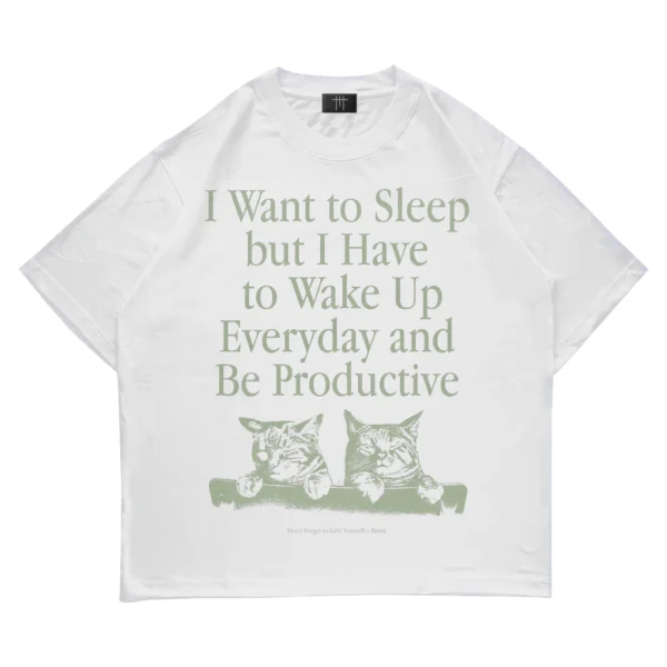 I Want To Sleep Oversized T‑Shirt