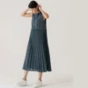 Amary Sleeveless Pleated Dress