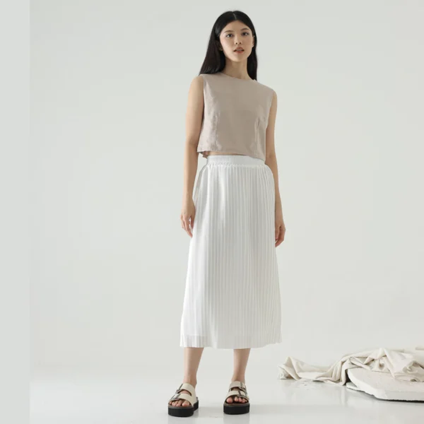 Terra Pleated Midi Skirt
