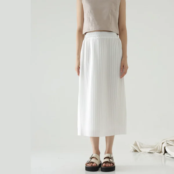 Terra Pleated Midi Skirt