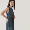 Amary Sleeveless Pleated Dress