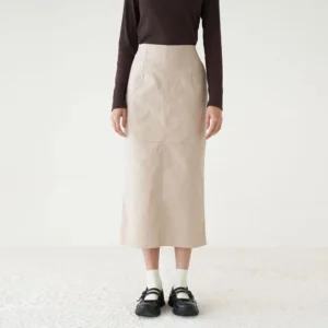 Nerra Chino Midi Skirt