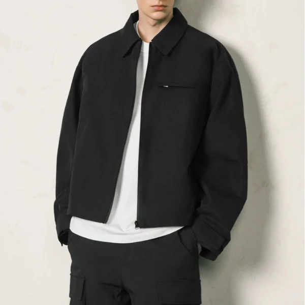 Crop Zip Khaki Jacket